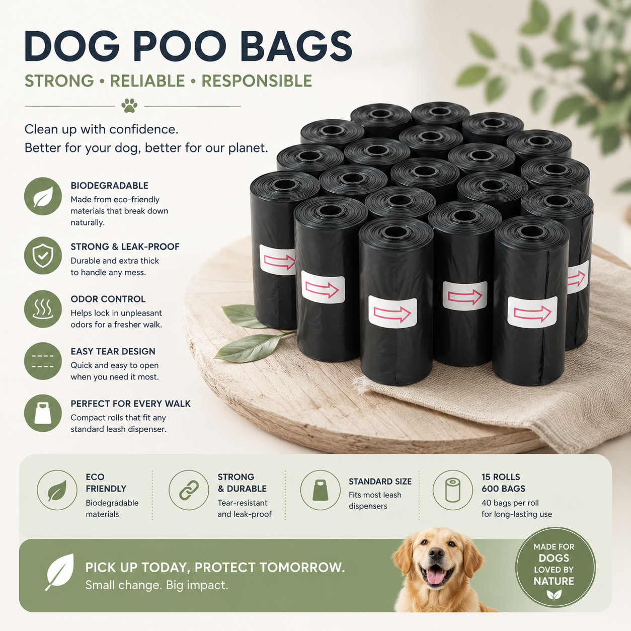 DOG POO BAG DISPOSABLE & BIODEGRADABLE