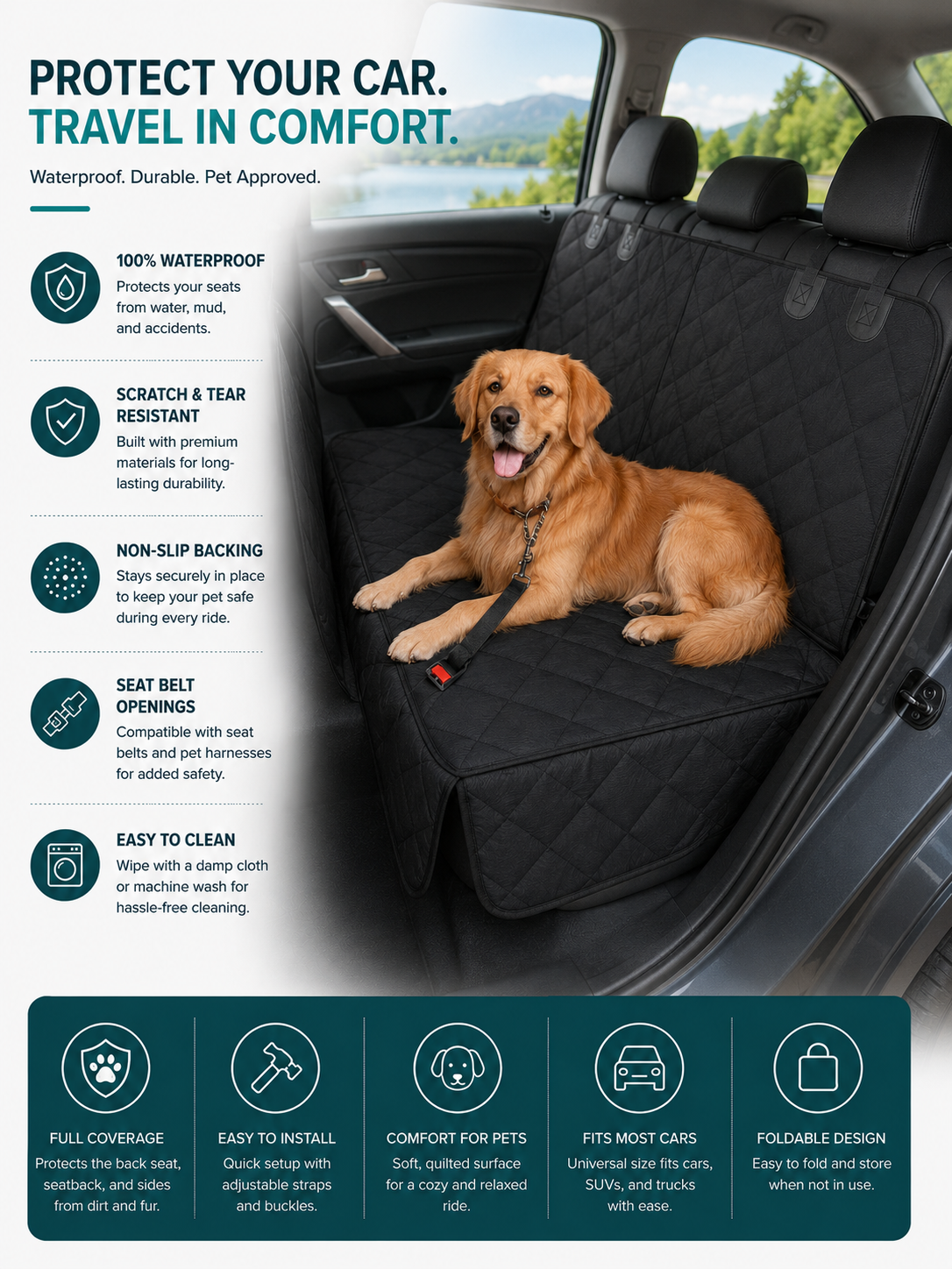 Pet Car Seat Cover Waterproof