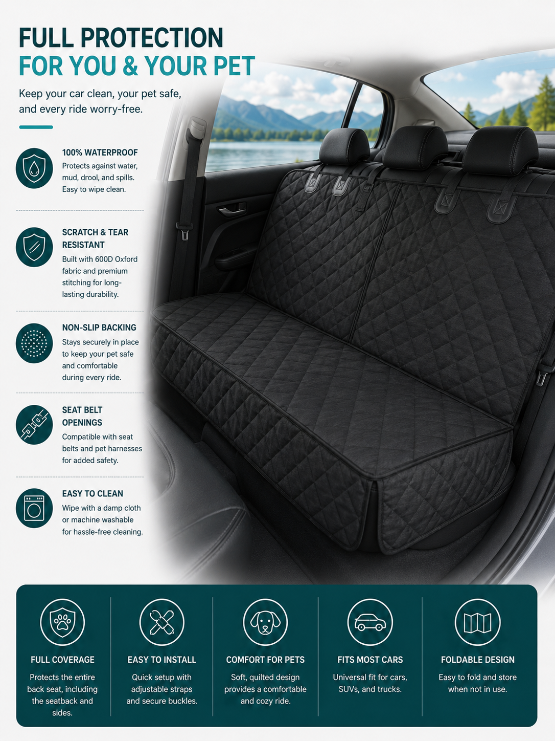 Pet Car Seat Cover Waterproof