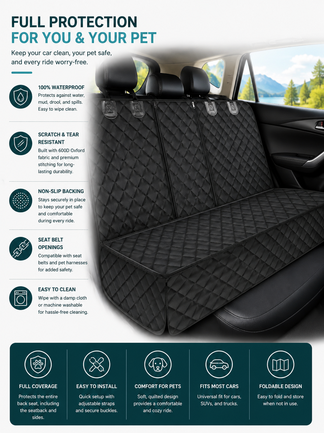 Pet Car Seat Cover Waterproof